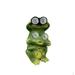 Garden Decor Frog Outdoor Statue â€“ Solar Figurines Funny Cute Animal Sculptures Porch Outside Decorations for Yard Lawn Patio Ornaments Backyard Gifts