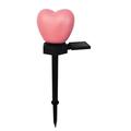 Outdoor Solar Garden Stake Lights Waterproof Solar Red Heart Shaped Pathway Lamps Landscape Lamp for Garden Lawn Decor
