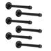 Industrial Pipe Shelf Bracket Black Iron Pipe Shelving Wall Floating Shelf Bracket 10 in Industrial Pipe Shelves Clothing Rack Wall Mounted Clothes Rack Rustic Home Pipe Decor 6 Pack Included Access