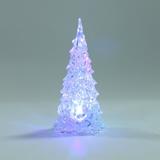 Christmas Tree Lamp Enchanted Light Up 7 Colors Changing LED Lights Mini Small Crystal Acrylic Glitter Christmas Night Light Desk Bar Home Decor Gifts for Kids Xmas Tree Ornament for Tabletop