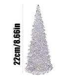 Enchanted Light Up Christmas Tree Lamp 7 Colors Changing LED Lights Mini Small Crystal Acrylic Glitter Christmas Night Light Desk Bar Home Decor Gifts for Kids Xmas Tree Ornament for Tabletop