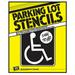 Hy-Ko PLS-10 Handicapped Parking Lot Paper Stencil Sign 37 H x 25 W Each