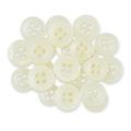 ButtonMode Standard Shirt Buttons 22pc Set Includes 8 Shirt Front Buttons (11mm or 7/16 in) 7 Sleeve Buttons (10mm or 3/8 in) 7 Collar Buttons (9mm or Almost 3/8 in) Off White Cream 22-Buttons