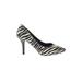 White House Black Market Heels: Pumps Stilleto Boho Chic Black Zebra Print Shoes - Women's Size 7 1/2 - Almond Toe