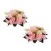 Blosmon Fake Flowers Ball Wedding Centerpiece Table Decoration 2 Pcs 9.5 Pink Rose Artificial Flower Kissing Ball Silk Floral Bouquet Arrangements for Home Party DIY Decor