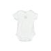 Burt's Bees Baby Short Sleeve Onesie: White Print Bottoms - Size 0-3 Month