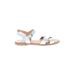 Sandals: Silver Solid Shoes - Women's Size 5 - Open Toe