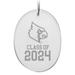 Louisville Cardinals Class of 2024 2.75'' x 3.75'' Glass Oval Ornament