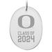 Oregon Ducks Class of 2024 2.75'' x 3.75'' Glass Oval Ornament