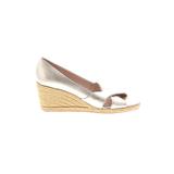 Jack Rogers Wedges: Silver Solid Shoes - Women's Size 8 - Open Toe
