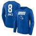 Men's Fanatics Branded Daniel Jones Royal New York Giants Team Wordmark Player Name & Number Long Sleeve T-Shirt