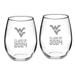 West Virginia Mountaineers Class of 2024 21oz. 2-Piece Stemless Wine Glass Set