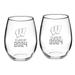 Wisconsin Badgers Class of 2024 21oz. 2-Piece Stemless Wine Glass Set