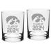 Iowa Hawkeyes Class of 2024 14oz. 2-Piece Classic Double Old-Fashioned Glass Set