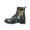 Schnürboots DOGO "Boots Go Back To Being Yourself Damen Boots / Female", Damen, Gr. 38, Normalschaft, schwarz (schwarz, blau), Lederimitat, Schuhe, Vegan