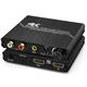 HDMI 2.0 Audio Extractor - Tendak HDMI Audio Splitter 4K HDMI to Optical Spdif Toslink 3.5mm AUX Stereo RCA L/R Audio Converter with Volume Control Support 4K@60Hz HDCP 2.2 HDR 3D YUV 4:4:4