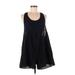Shein Casual Dress - Mini Scoop Neck Sleeveless: Black Print Dresses - Women's Size 8
