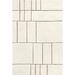 White 144 x 108 x 0.25 in Area Rug - Arvin Olano x Rugs USA Brega Geometric New Zealand Wool Area Rug Wool | 144 H x 108 W x 0.25 D in | Wayfair