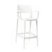 Rainbow Outdoor Bella Stackable 29" Patio Barstool Plastic/Acrylic/ in White | 44 H x 22.5 W x 22.5 D in | Wayfair RBO-BELLA-WHT-BS-SET2