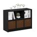 Symple Stuff 23.7" H x 31.6" W Cube Bookcase w/ Bins Wood in Black/Brown | Wayfair A7C8CBF0FE7D41B8BC28C94920AA60E1
