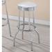 Wrought Studio™ Hagert 29" Bar Stool Upholstered/Leather/Metal/Faux leather in White | Wayfair FB1C20A99EEA41299E9E4A33EAEB14B9