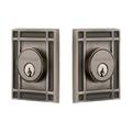 Nostalgic Warehouse Mission Plate Double Cylinder Deadbolt Brass in Brown | 3.38 H x 2.5 W x 0.71 D in | Wayfair 715154