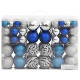 The Holiday Aisle® Christmas Ball 100 Piece Ornament for Christmas Tree Holiday Xmas Ball Plastic in Indigo | 0 H x 0 W x 0 D in | Wayfair