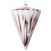 The Holiday Aisle® 6" Red Brushed Cone Christmas Ornament, Set Of 4 Plastic in Red/White | 6 H x 4 W x 4 D in | Wayfair