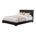 Ebern Designs Mirah Faux Leather Panel Bed Upholstered/Faux leather in Black | 47.5 H x 79.15 W x 84.6 D in | Wayfair