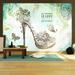East Urban Home All You Need Is...A New Pair of Shoes Wall Mural Fabric in Brown/Green/White | 10' L x 83" W | Wayfair