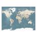 East Urban Home Vintage World Map Semi-Gloss Paste the Wall Mural Non-Woven in Blue/Brown/Green | 8' L x 69" W | Wayfair