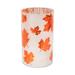 The Holiday Aisle® Fall Leaves Glass Container Large in Orange | 4.72 H x 4.72 W x 7.87 D in | Wayfair 52A4A40EB46F464D9299DFAECE4EFFCC