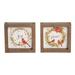 The Holiday Aisle® Cardinal Wreath Table Sitters - 2 Piece Floater Frame Print Set Paper | 4.75 H x 4.75 W x 1.5 D in | Wayfair