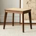 Bay Isle Home™ Blaurock Unfinished Solid Wood Accent Stool in Brown | 17.7 H x 21.6 W x 15.7 D in | Wayfair 0DDD38C250574AC893D96DEC2E4A7070
