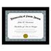 Winston Porter Mihir Diploma Frame 8.5 x 11” w/ Table Stand - Wood & Glass in Black | 11 H x 8.5 W x 1 D in | Wayfair