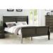 Alcott Hill® Calianne Sleigh Bed Frame w/ Headboard Wood in Black/Brown | 90.09 H x 47.09 W x 80.09 D in | Wayfair E14449933C3F44CBB418736A02964A0F