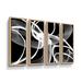 Brayden Studio® Abstract Poerty In Black & White 4 Pieces Metal | 24 H x 32 W x 2 D in | Wayfair 8714C792989A4B52A1B9CC189B69C11C