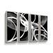 Brayden Studio® Abstract Poerty In Black & White 4 Pieces Metal | 24 H x 32 W x 2 D in | Wayfair A88CCE34A26A476AB7BBA00317B40982