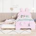 Trinx Janee Bed Wood in Pink | 41.11 H x 81.61 W x 74.11 D in | Wayfair 6C5B26EDB8D147CB8F2261F450A44344