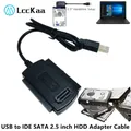 LccKaa Adattatore per disco rigido HDD da USB 2.0 a IDE SATA S-ATA 2.5 3.5 Cavo di conversione per