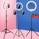 6-12" Selfie Ring Light Photography Led Rim 14 inch Lamp Tripod Stand Ringlight For Live Video