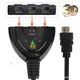 4K*2K 3D Mini 3 Port HDMI-compatible Switch 1.4b 4K Switcher Splitter 1080P 3 in 1 Out Port Hub for