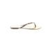 Banana Republic Flip Flops: Gold Shoes - Women's Size 8 1/2 - Open Toe