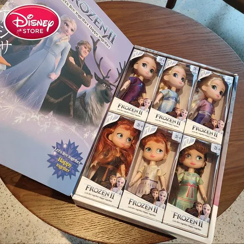 Disney Gefrorene 2 Prinzessin Anna Elsa Puppen Schnee Weiß Belle Rapunzel Spielzeug für Mädchen Baby