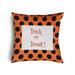 Halloween Trick or Treat Dots Accent Pillow with Removable Insert