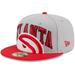 Men's New Era Gray/Red Atlanta Hawks Tip-Off Two-Tone 59FIFTY Fitted Hat