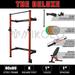 Mikolo Folding Power Rack Cage 1000lbs Capacity Wall Mounted Squat Rack with 800lbs Capacity Weight Bench 1500lbs Capacity Barbell and 100lbs Weight Plate set Combo Home Gym Package
