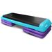 Yes4All Adjustable Workout Aerobic Exercise Step Platform Health Club Size with 4 Adjustable Risers Included and Extra Risers Options - Teal Purple
