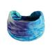 Baberdicy Head Wraps for Women s Hair Women Casual Tie Dye Rainbow Color Widening Yoga Hairband Sports Elastic Sweat Absorbing Headband Headwraps Blue