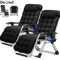 Docred 2-Pack Zero Gravity Chair Reclining Lounge Chair with Removable Cushion & Tray for Indoor and Outdoor Patio Recliner Folding Reclining Chair